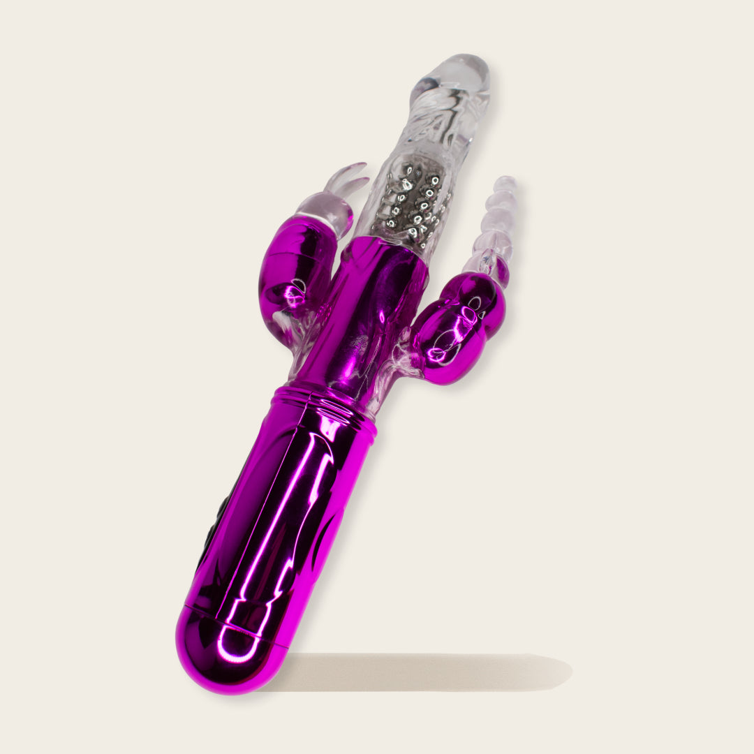 triple sex toy Desire Mantra Rechargeable Silicone Panty Vibrator With Remote main image 0